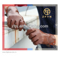 men new designer fashion red wine color genuine leather gloves